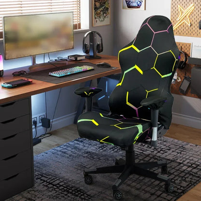Universal Stretch Armchair Slipcovers for Office and Gaming Chairs - Soft Protective Covers for Rotating Lift Seats