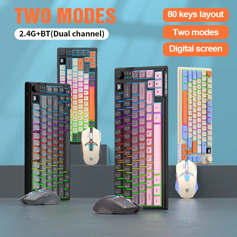 K920 Bluetooth Wireless Keyboard and Mouse Combo - Dual Mode USB Rechargeable for Laptop, Home Office, and Gaming