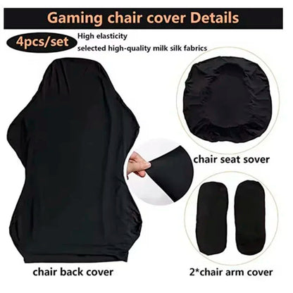 Universal Stretch Armchair Slipcovers for Office and Gaming Chairs - Soft Protective Covers for Rotating Lift Seats