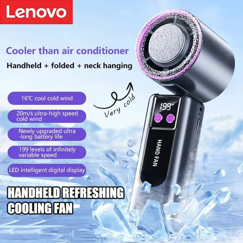 High-Speed Portable Cooling Fan with USB Charging and Digital Display