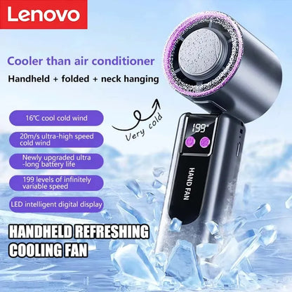 High-Speed Portable Cooling Fan with USB Charging and Digital Display