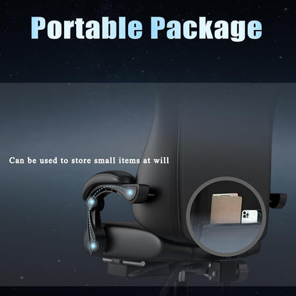 Ergonomic Gaming Chair with Pocket Spring Cushion and Footrest, Adjustable Height Computer Chair with Swivel Seat and Headrest (Purple)