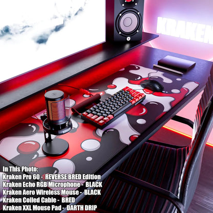 Large XXL Gaming Mouse Pad - Thick Artisan Desk Mat for Keyboard (Darth Drip)