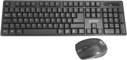 Wireless Keyboard and Mouse Combo - Full-Size USB Wireless Keyboard Mouse Set with 2.4Ghz Dongle for PC Computer Laptop - Compatible with Windows and Mac – 3 Year Warranty - Black 178990