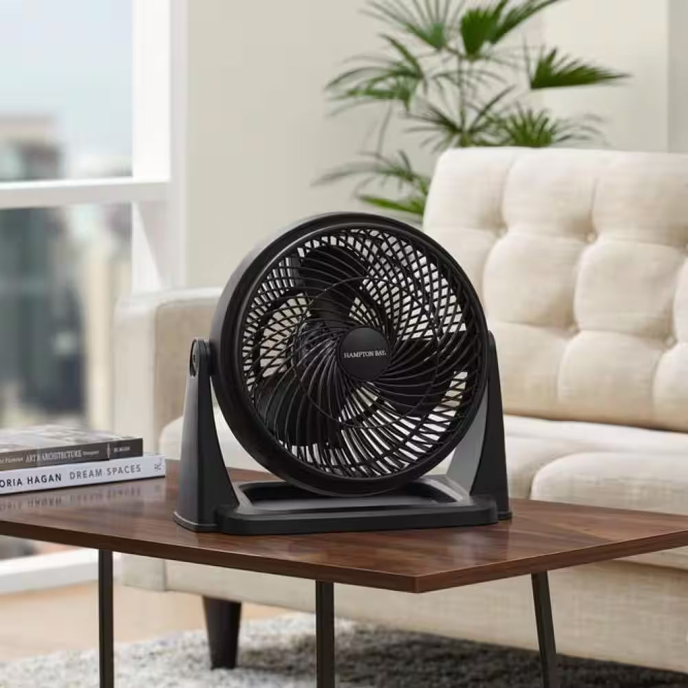 11 In. 3 Speed Portable Desk Fan in Black