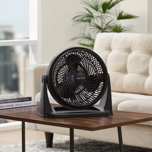 11 In. 3 Speed Portable Desk Fan in Black