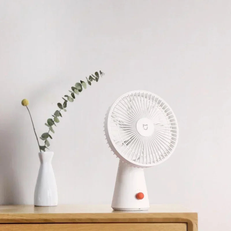 Rechargeable USB Mini Desk Fan - Portable Cordless Electric Cooling Solution for Students and Office Use
