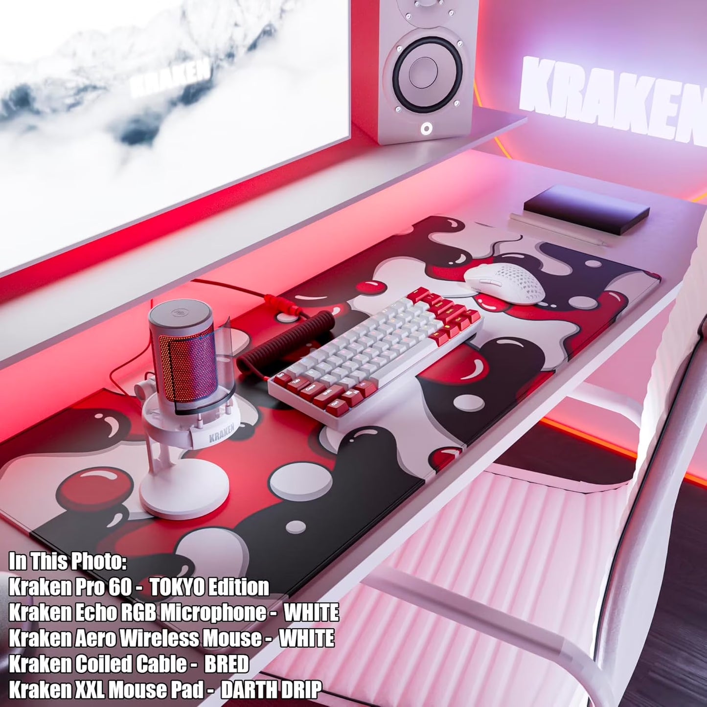 Large XXL Gaming Mouse Pad - Thick Artisan Desk Mat for Keyboard (Darth Drip)