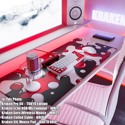 Large XXL Gaming Mouse Pad - Thick Artisan Desk Mat for Keyboard (Darth Drip)