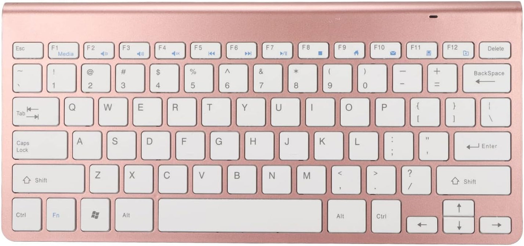 Keyboard Mouse Set 2.4G USB Thin Ergonomic Mute for Computer (Rose Gold)