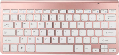 Keyboard Mouse Set 2.4G USB Thin Ergonomic Mute for Computer (Rose Gold)
