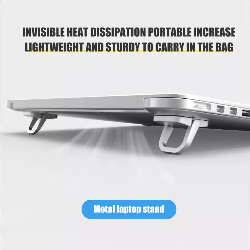 Laptop Stand Set - Aluminum Portable Riser for Computer and Notebook Keyboards (2 Pieces)