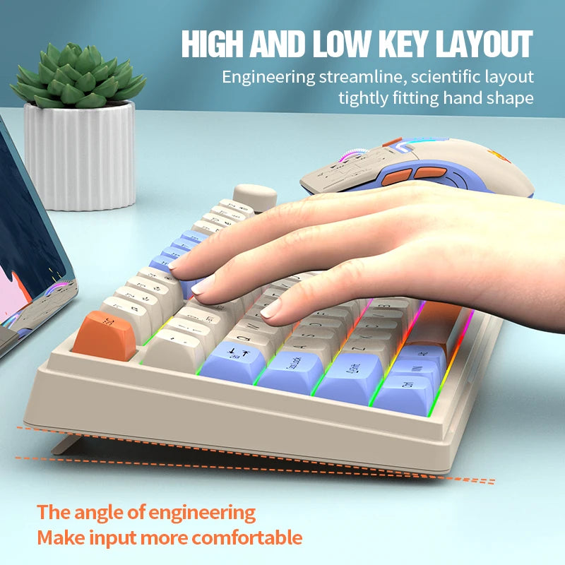 K920 Bluetooth Wireless Keyboard and Mouse Combo - Dual Mode USB Rechargeable for Laptop, Home Office, and Gaming