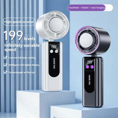 High-Speed Portable Cooling Fan with USB Charging and Digital Display