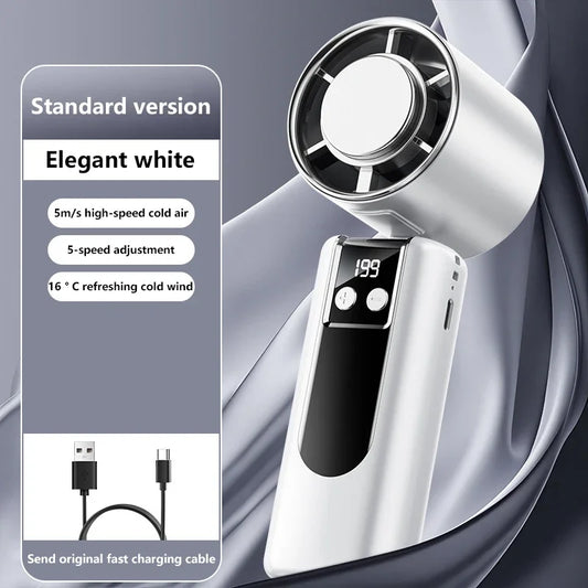 High-Speed Portable Cooling Fan with USB Charging and Digital Display