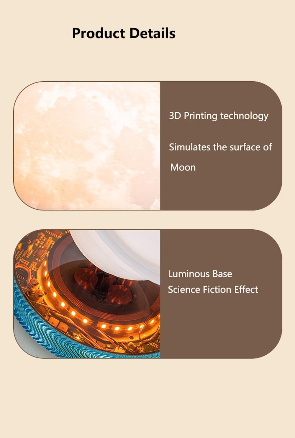 Levitating Saturn Lamp with Transparent Base and 360° Rotation - Three Color Modes for Home and Office Use