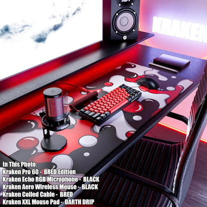 Large XXL Gaming Mouse Pad - Thick Artisan Desk Mat for Keyboard (Darth Drip)