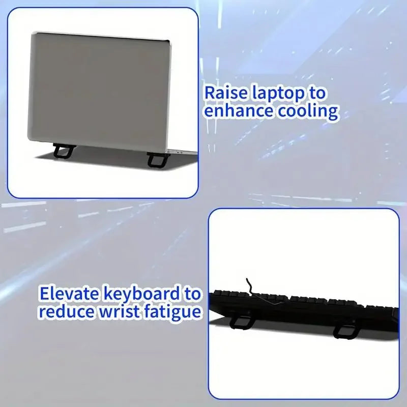 2Pcs/Set Laptop Stand for Computer Keyboard Stand Riser Mini Portable Laptop Stands for Notebook
