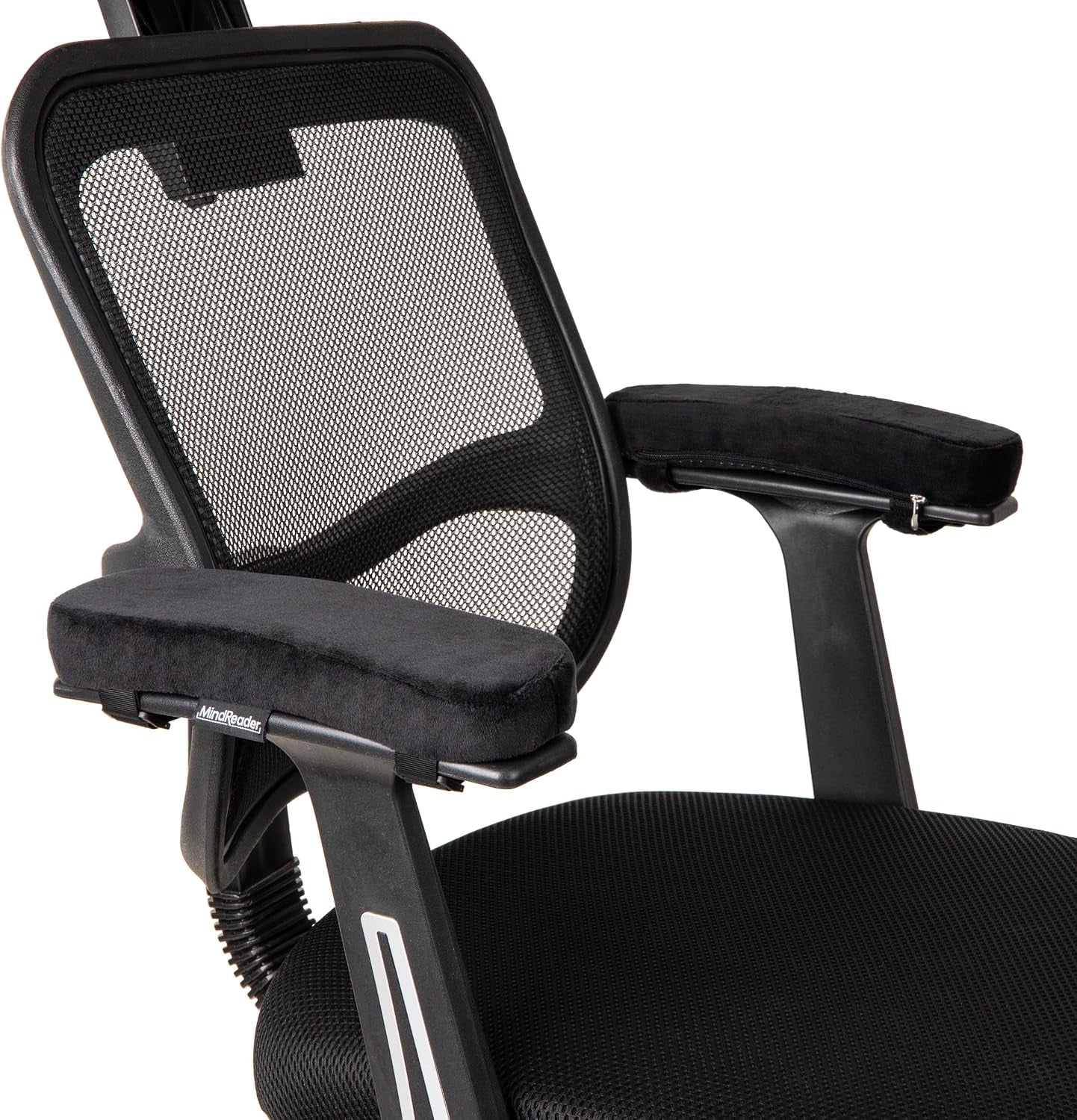 Air-Cloud Memory Foam Armrest Cushions for Office and Gaming Chairs, Elbow Support with Removable Washable Cover, Black