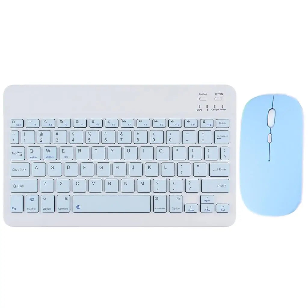 Wireless Bluetooth Keyboard and Mouse Set with Rechargeable Functionality for Laptops and Tablets - Compatible with iPad, Samsung, iOS, Android, and Windows - Available in Green, White, Black, and Pink (Model L1)