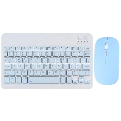 Wireless Bluetooth Keyboard and Mouse Set with Rechargeable Functionality for Laptops and Tablets - Compatible with iPad, Samsung, iOS, Android, and Windows - Available in Green, White, Black, and Pink (Model L1)