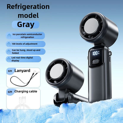 Rechargeable Portable Desk Fan with Ultra Quiet Operation and Strong Airflow, Foldable Handheld Design, 90° Adjustable USB Fan for Office and Travel Use