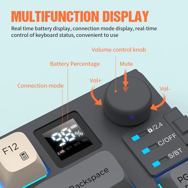 K920 Bluetooth Wireless Keyboard and Mouse Combo - Dual Mode USB Rechargeable for Laptop, Home Office, and Gaming