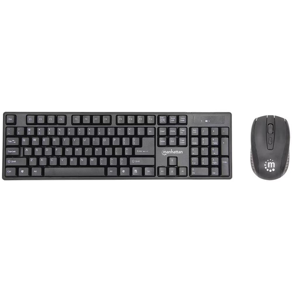 Wireless Keyboard and Mouse Combo - Full-Size USB Wireless Keyboard Mouse Set with 2.4Ghz Dongle for PC Computer Laptop - Compatible with Windows and Mac – 3 Year Warranty - Black 178990