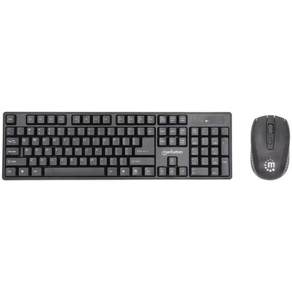 Wireless Keyboard and Mouse Combo - Full-Size USB Wireless Keyboard Mouse Set with 2.4Ghz Dongle for PC Computer Laptop - Compatible with Windows and Mac – 3 Year Warranty - Black 178990