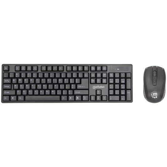 Wireless Keyboard and Mouse Combo - Full-Size USB Wireless Keyboard Mouse Set with 2.4Ghz Dongle for PC Computer Laptop - Compatible with Windows and Mac – 3 Year Warranty - Black 178990