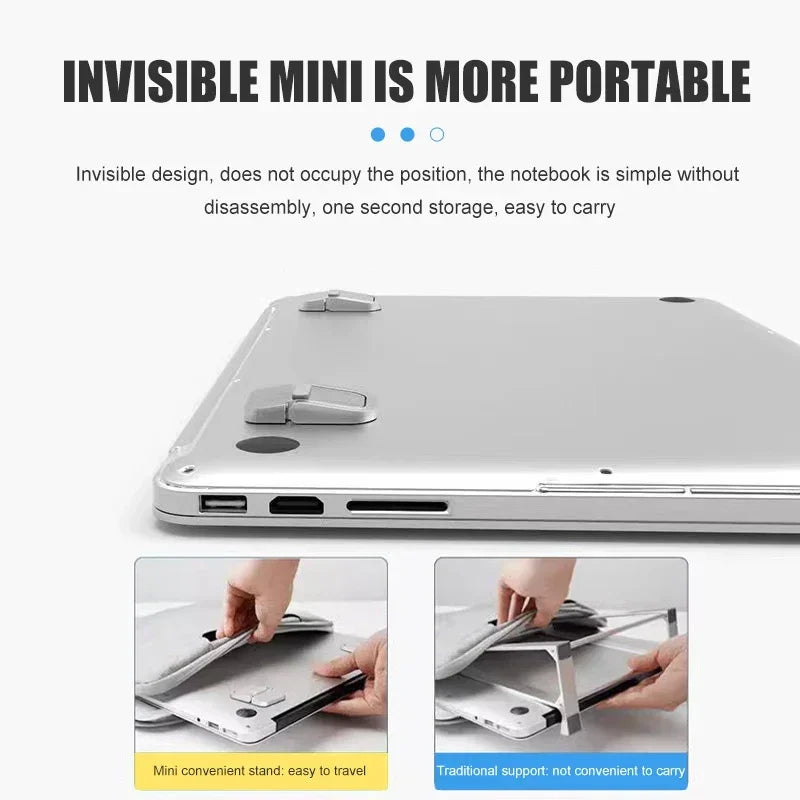 Laptop Stand Set - Aluminum Portable Riser for Computer and Notebook Keyboards (2 Pieces)