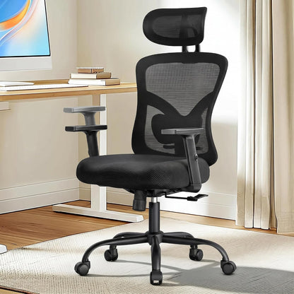 Ergonomic Office and Gaming Chair Featuring Lumbar Support and Adjustable 2D Headrest