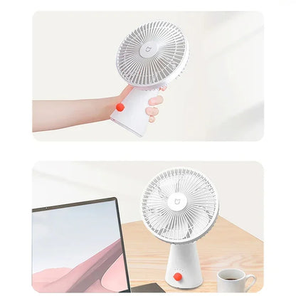 Rechargeable USB Mini Desk Fan - Portable Cordless Electric Cooling Solution for Students and Office Use