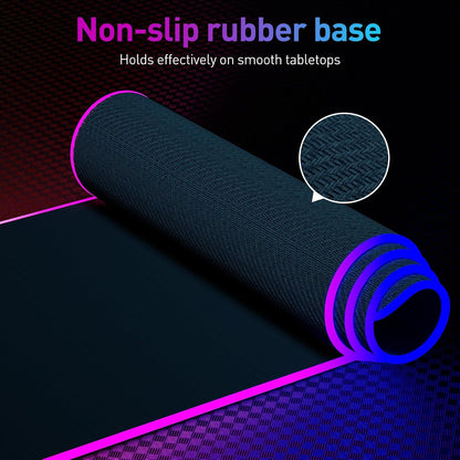 Large RGB LED Gaming Mouse Pad - Optimized Performance Surface