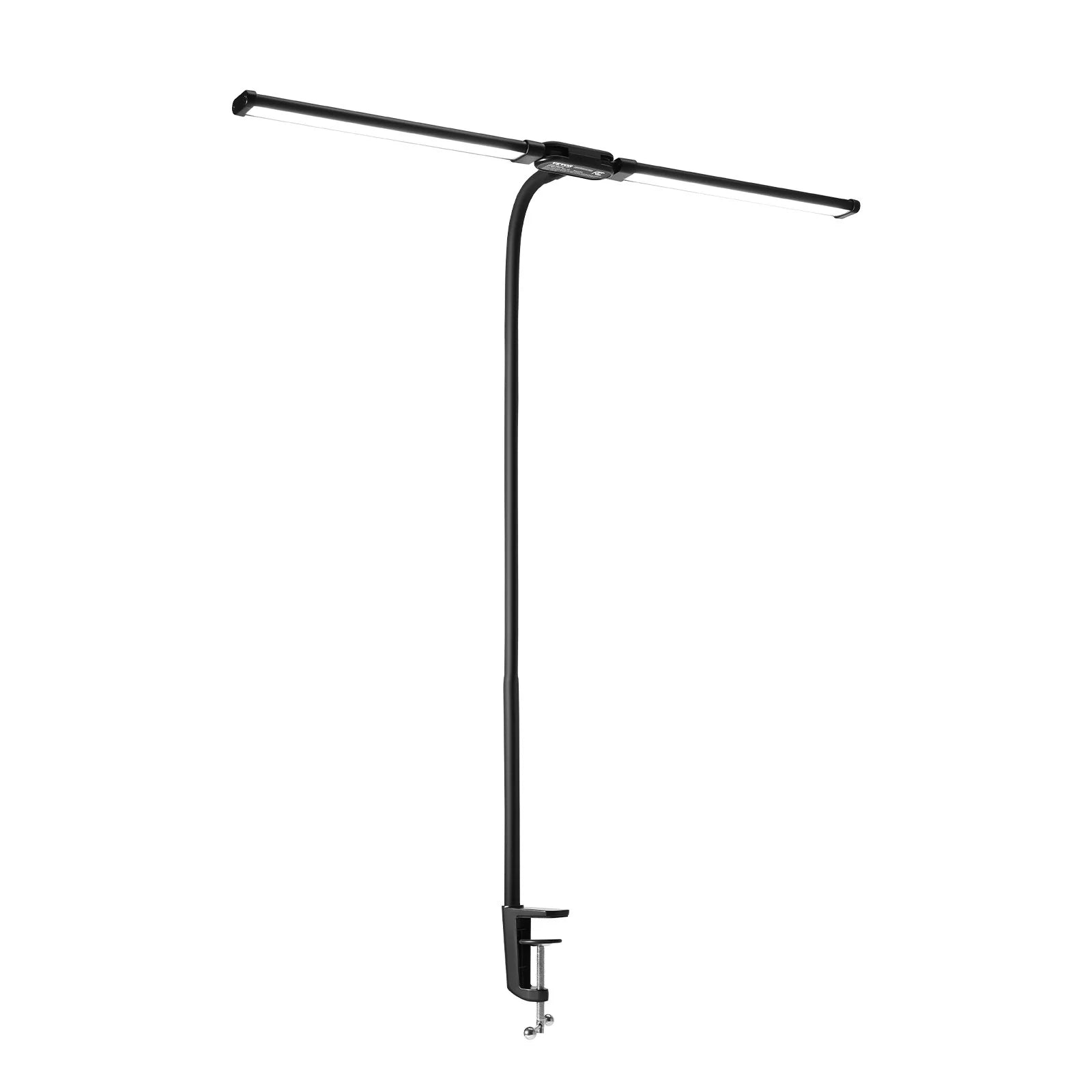 Professional LED Desk Lamp with Dual Adjustable Gooseneck and Clamp Design