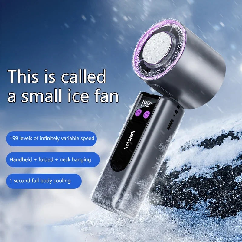 High-Speed Portable Cooling Fan with USB Charging and Digital Display