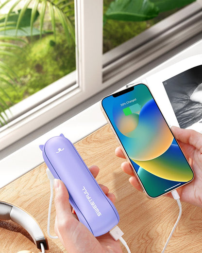 Portable Misting Fan, Handheld Personal Mister, Rechargeable Mini Spray Water Mist, for Kids Women Travel, Outdoors, Hiking, Camping, Home Office (Purple)