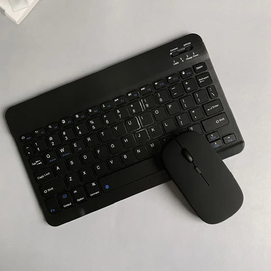 Wireless Bluetooth Keyboard and Mouse Set with Rechargeable Functionality for Laptops and Tablets - Compatible with iPad, Samsung, iOS, Android, and Windows - Available in Green, White, Black, and Pink (Model L1)