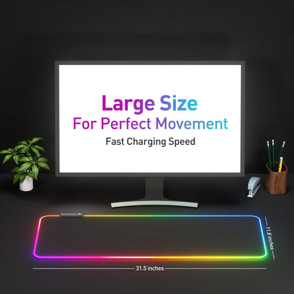 Large RGB LED Gaming Mouse Pad - Optimized Performance Surface