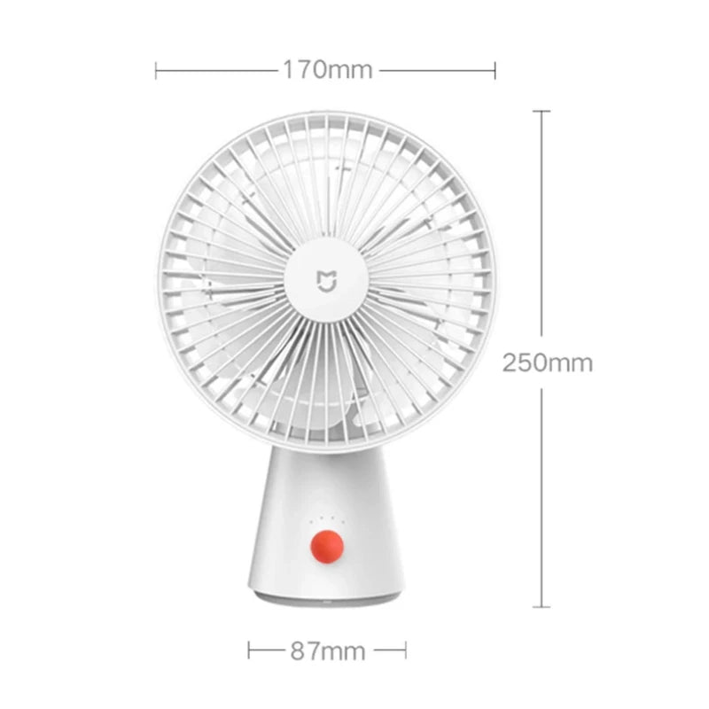 Rechargeable USB Mini Desk Fan - Portable Cordless Electric Cooling Solution for Students and Office Use