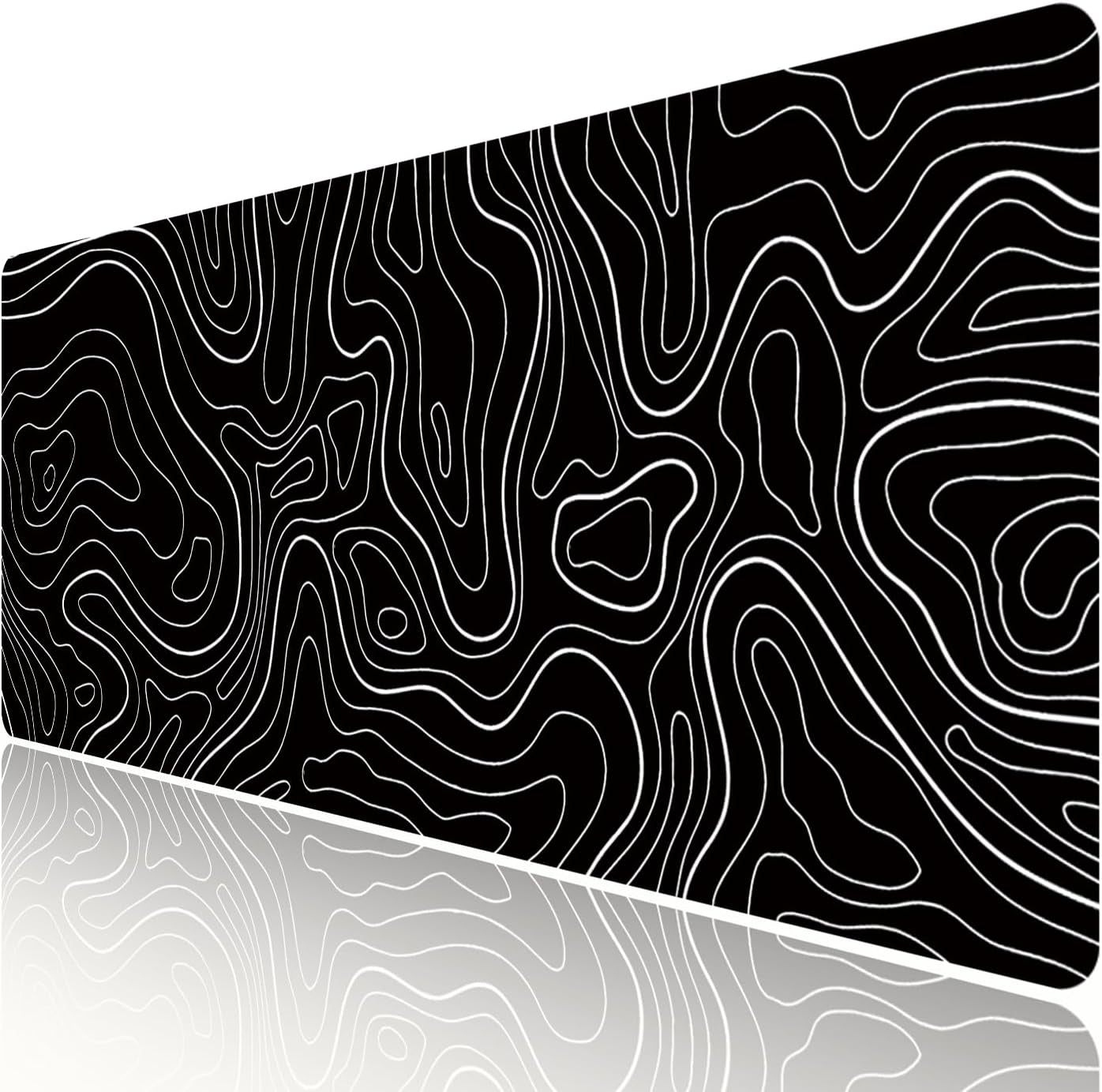 XXL Extended World Map Gaming Mouse Pad (900x400x3mm) with Stitched Edges for Home Office and Gaming Setups