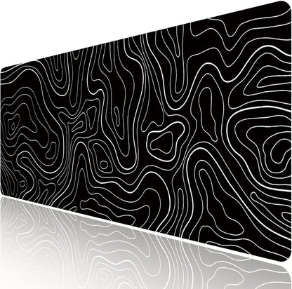 XXL Extended World Map Gaming Mouse Pad (900x400x3mm) with Stitched Edges for Home Office and Gaming Setups