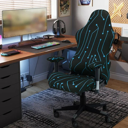 Universal Stretch Armchair Slipcovers for Office and Gaming Chairs - Soft Protective Covers for Rotating Lift Seats