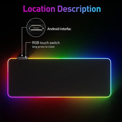 Large RGB LED Gaming Mouse Pad - Optimized Performance Surface