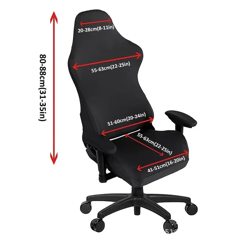 Universal Stretch Armchair Slipcovers for Office and Gaming Chairs - Soft Protective Covers for Rotating Lift Seats
